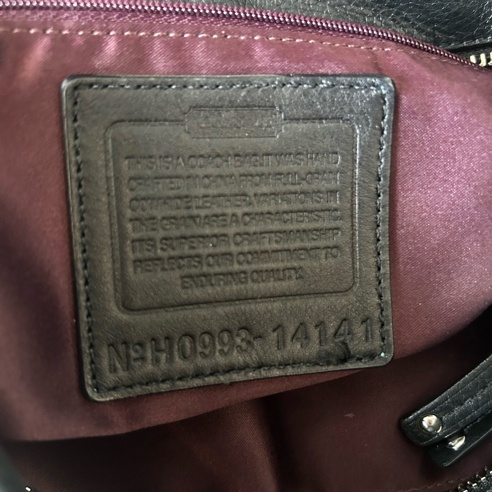 Coach Black Shoulder Bag with Slouchy Hobo Shape and Silver Hardware - Picture 4 of 4